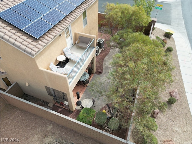 view of yard with cooling unit and a patio area