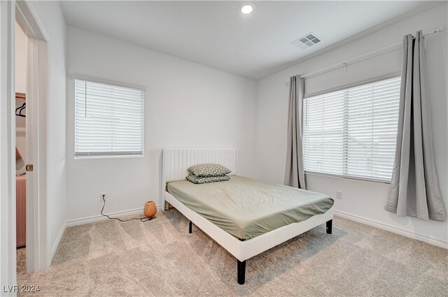 view of carpeted bedroom