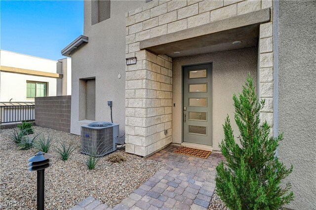 entrance to property with cooling unit