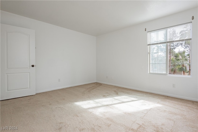 spare room with light carpet