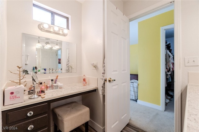 bathroom with vanity