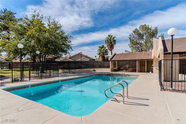 view of pool with a patio area