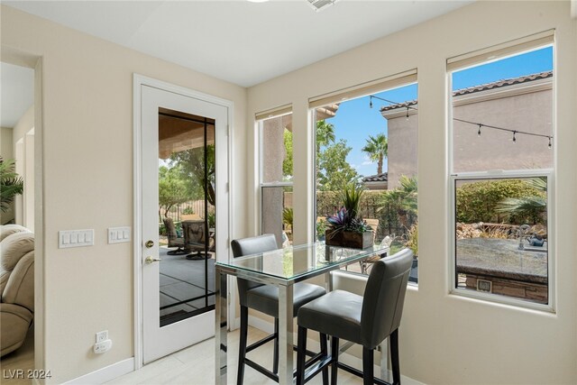 view of dining room