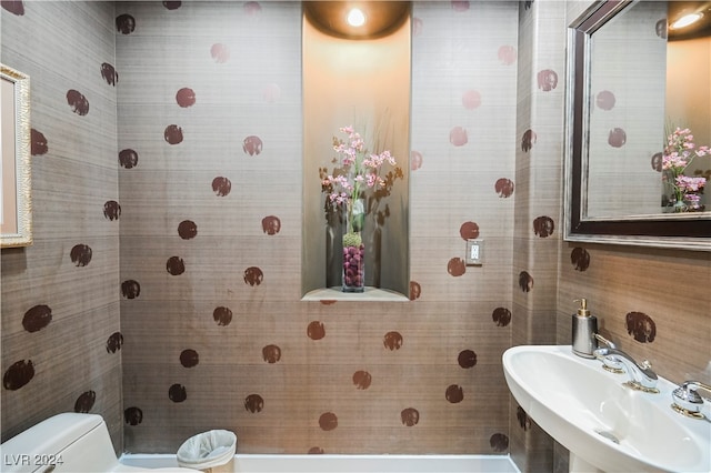 bathroom with toilet and sink