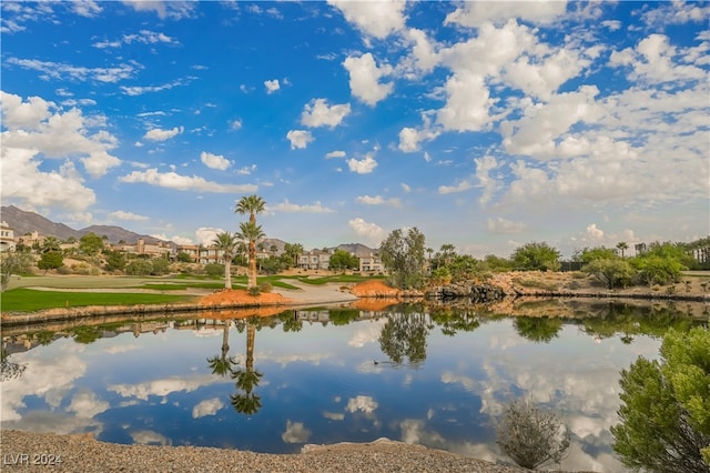 view of water feature featuring a mountain view