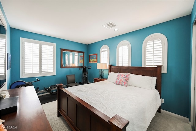 view of carpeted bedroom