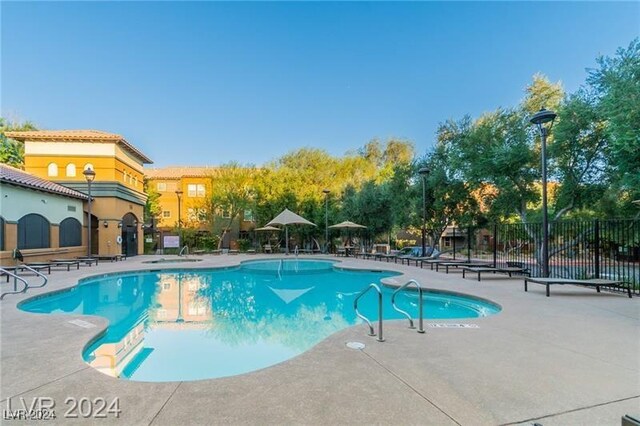 view of pool with a patio area