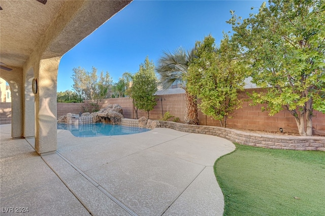 view of pool with a patio area