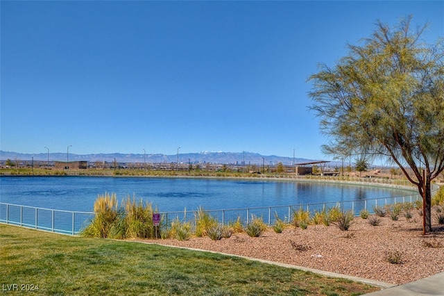 view of water feature featuring a mountain view