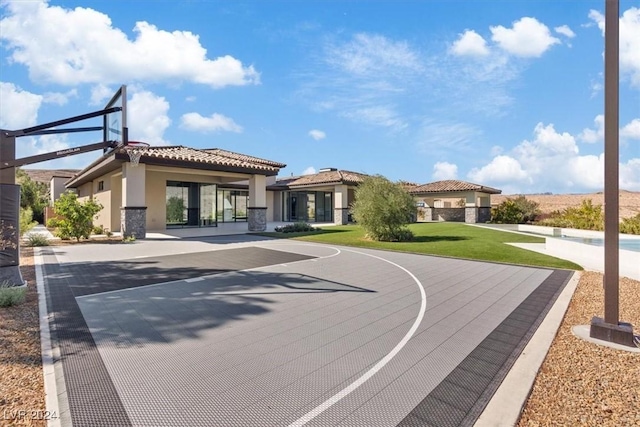 1 Olympia Canyon Way, Las Vegas, NV 89141 - view of sport court featuring community basketball court and a lawn
