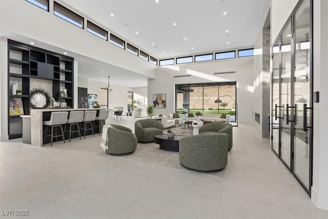 1 Olympia Canyon Way, Las Vegas, NV 89141 - living room featuring a high ceiling