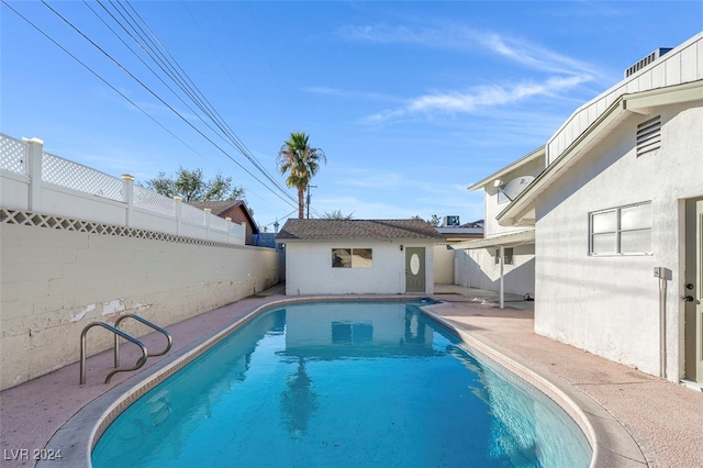 view of pool featuring a patio area