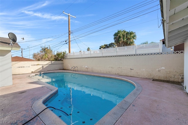 view of pool featuring a patio area