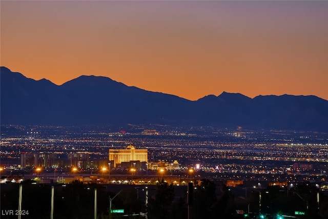 mountain view featuring a city view