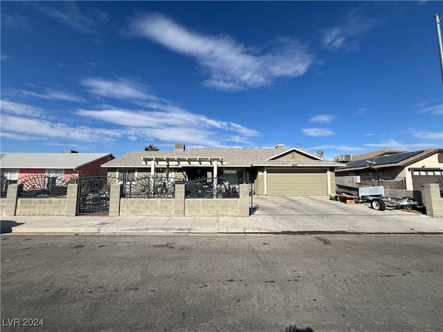 view of front facade with a garage