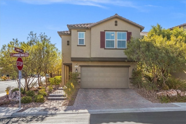 view of front of home featuring a garage