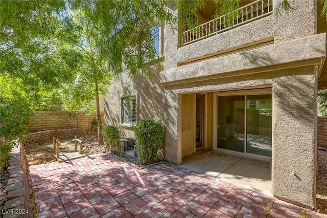 view of patio / terrace featuring a balcony