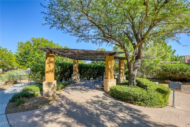 view of community featuring a patio area