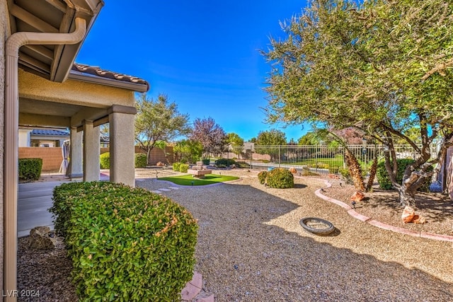 view of yard with a patio area