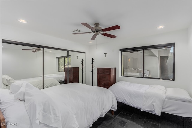 bedroom with ceiling fan