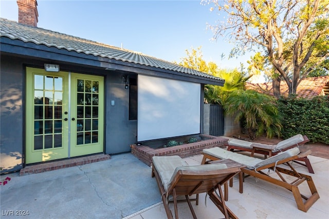 view of patio / terrace featuring french doors