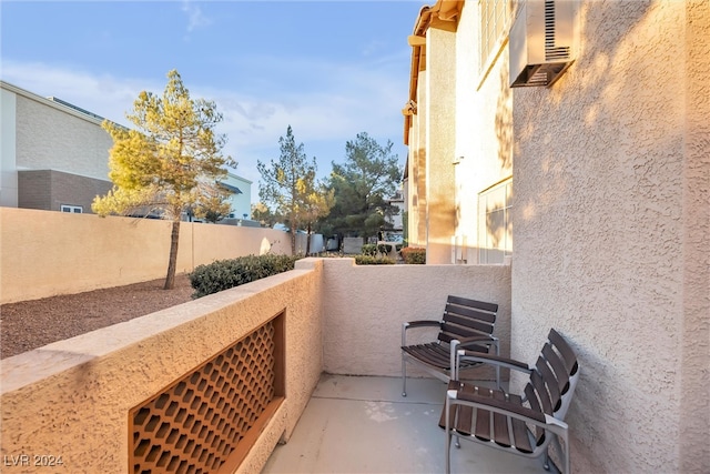 view of patio / terrace with a balcony