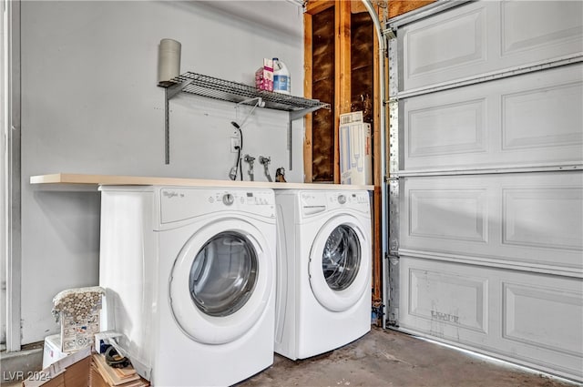 laundry room with independent washer and dryer