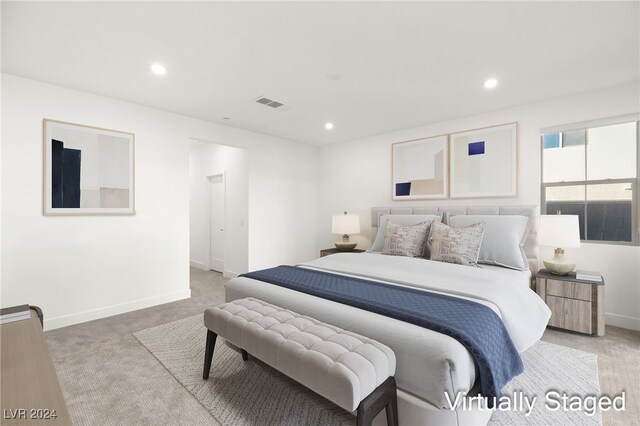 bedroom with carpet floors