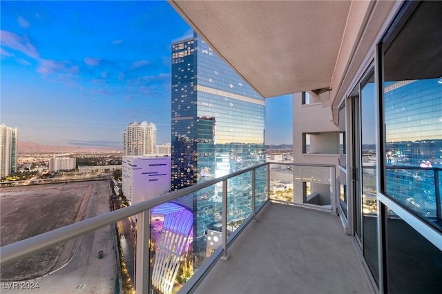 balcony featuring a view of city