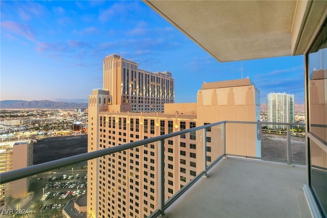 balcony with a view of city