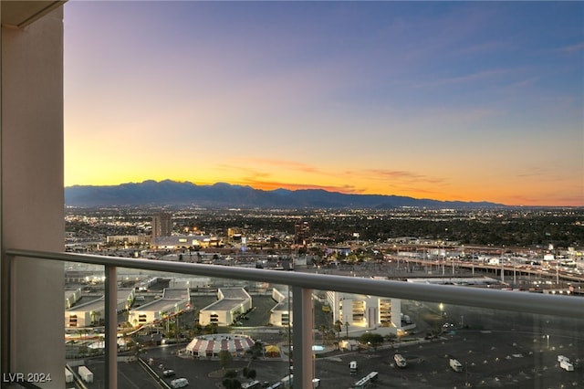 exterior space with a mountain view and a city view