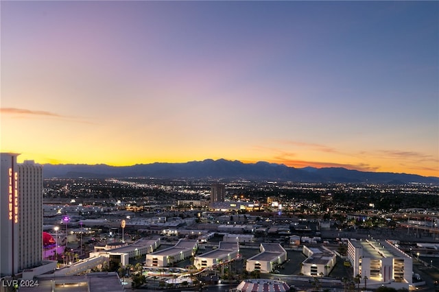 view of city featuring a mountain view