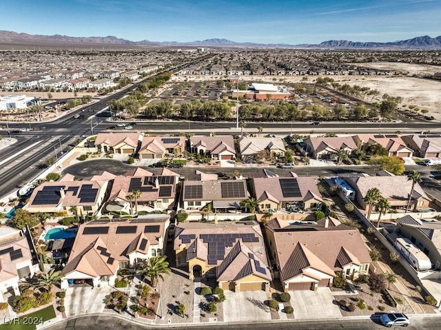 aerial view featuring a mountain view