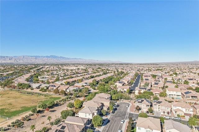 bird's eye view featuring a mountain view