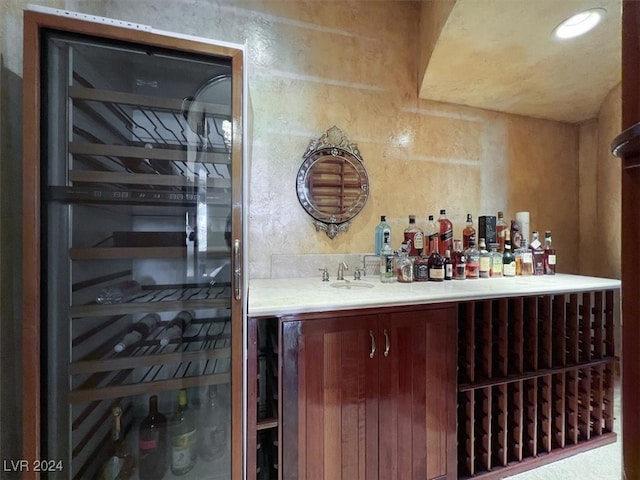 bar featuring sink