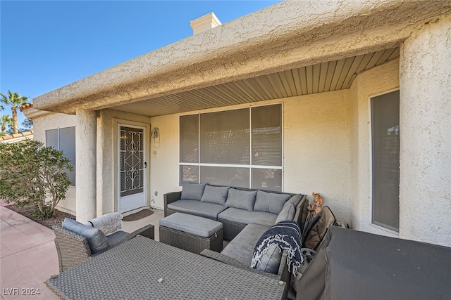 view of patio / terrace with an outdoor hangout area