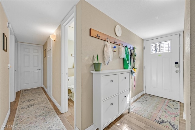 entryway featuring light hardwood / wood-style floors