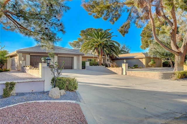 ranch-style home with a garage