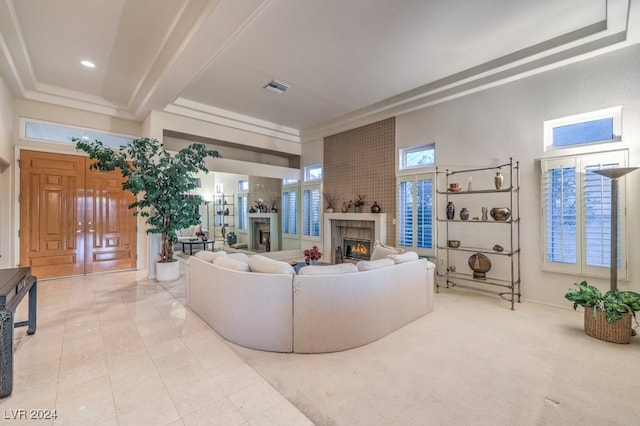 view of carpeted living room