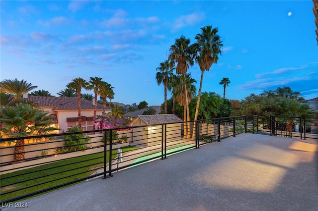 view of patio with a balcony