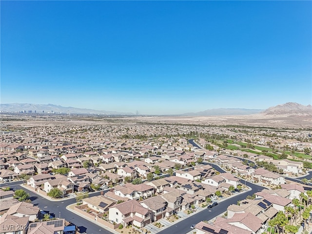 bird's eye view featuring a mountain view