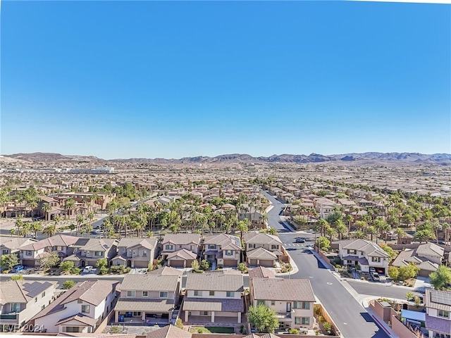 bird's eye view featuring a mountain view