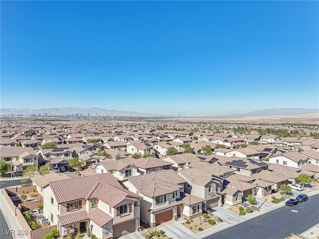 aerial view featuring a mountain view