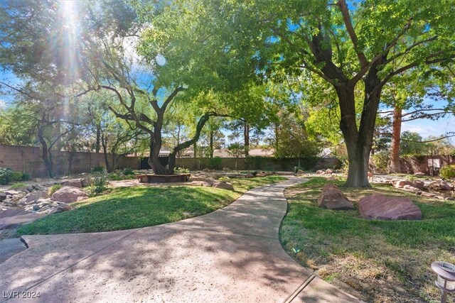 view of yard with a patio area