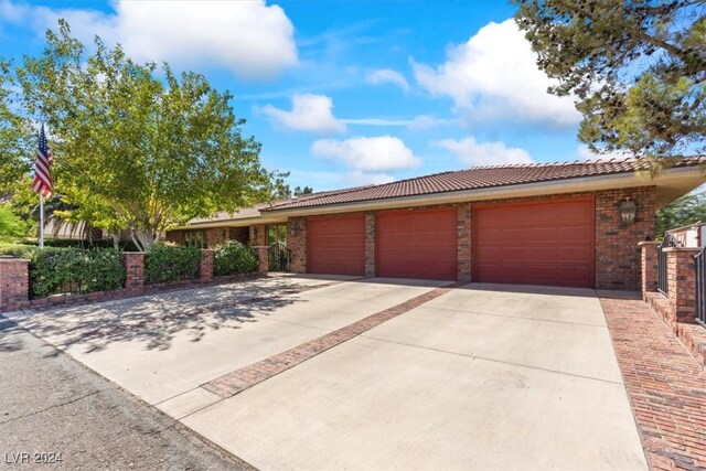 ranch-style house with a garage