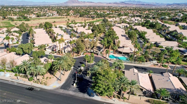 aerial view featuring a mountain view