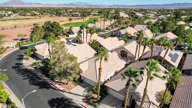 bird's eye view featuring a mountain view