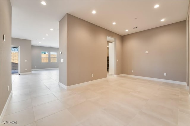 view of tiled spare room