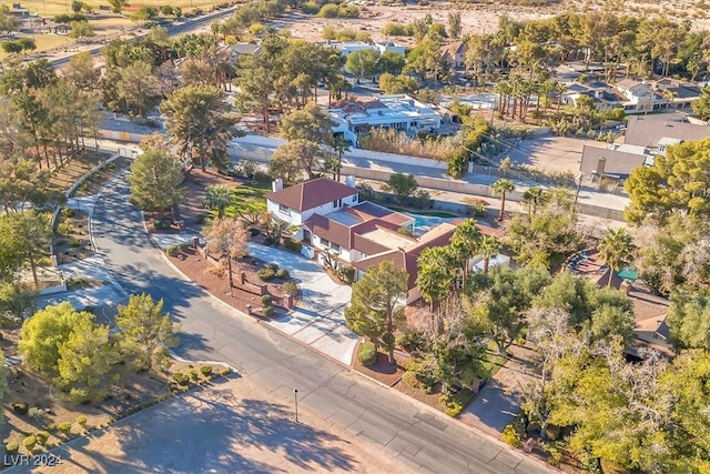 aerial view with a residential view