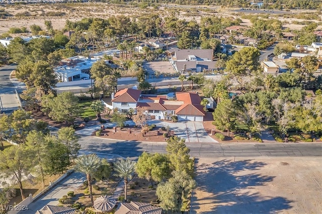 aerial view with a residential view